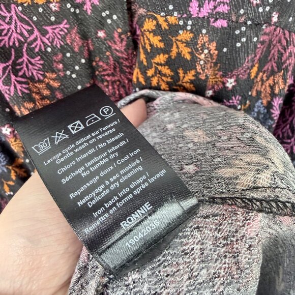 MKT Studio Ronnie Leafy Print Button Front Midi Shirt Dress FR Size 38 US Size 6 - Picture 9 of 14